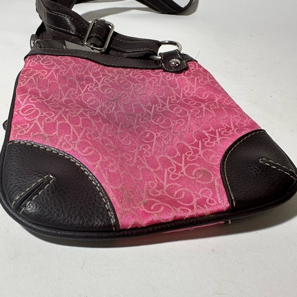 Stylish Pink and Brown Crossbody Bag - Picture 6 of 7